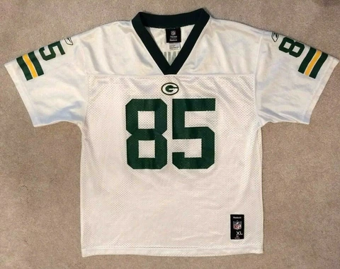 Green Bay Packers Reebok Jersey Youth XL #85 Jennings Screen Print Cover