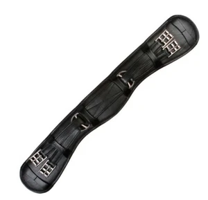 Nunn Finer Piaffe Leather Padded Black Dressage Girth Size 28 New NO Tags - Picture 1 of 5