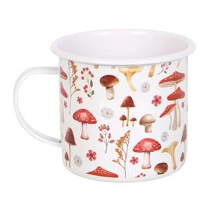 All Over Mushroom Print Enamel Mug - Picture 1 of 1