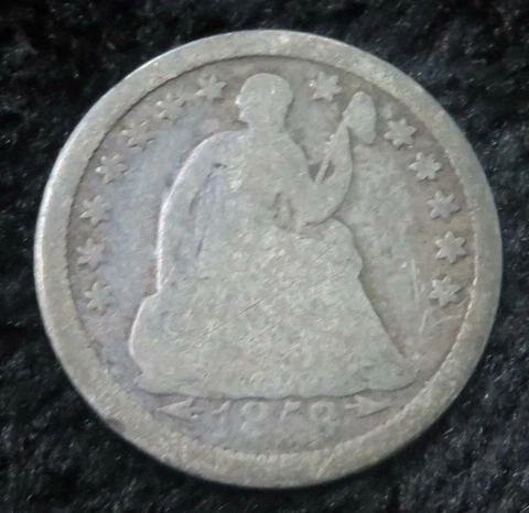 1850 Seated Liberty Half Dime * Clear Date  * Cool Coin * 1635 Cover