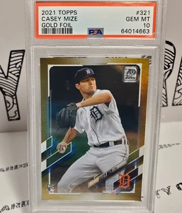 Casey Mize 2021 Topps Series 1 #321 🔥 Gold Foil RC PSA 10 🔥 Tigers Rookie - Picture 1 of 1