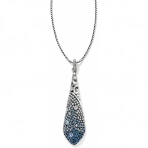NWT Brighton CRYSTAL VOYAGE Teardrop Blue Crystal LONG Convertible Necklace $108 - Picture 1 of 4