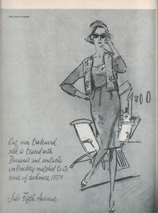 Anuncio vintage de los años 60 - Saks moda de la quinta avenida 1962 - Imagen 1 de 1