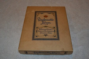 Vintage Diplomatic Linen Advertising Box Stationary Holyoke, MA Massachusetts - Picture 1 of 3
