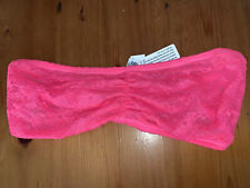 Bright Pink Hot Options Size 10 Lace bralette New Acc368