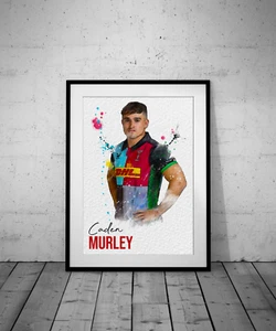 Caden Murley Harlequins Rugby Union Print | A4 print| Rugby Gift | No Frame - Picture 1 of 1