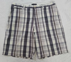 Banana Republic Shorts Men's SZ/38 Plaid Chino 11" Flat Front Cotton - Picture 1 of 7