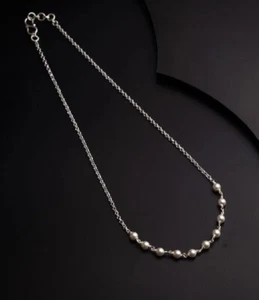 Collar de plata esterlina 925 perlas de plata natural regalo de aniversario - Imagen 1 de 3