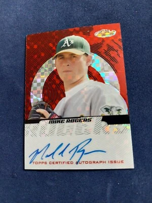 MIKE ROGERS 2005 Finest Refractors Autograph #172/250 - OAKLAND ATHLETICS - Image 1 of 4