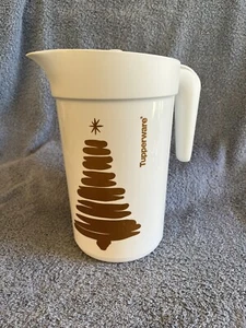 Tupperware Gold Christmas Tree Holiday 2qt / 2L Pitcher with Infuser Insert - Picture 1 of 3