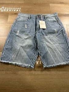 Bermudas a rayas de mezclilla Böhme con dobladillo crudo talla 30 - Imagen 1 de 13