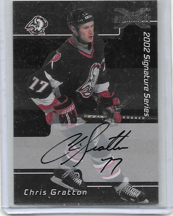 CHRIS GRATTON 2002-03 ITG X SIGNATURE GOLD CERTIFIED AUTOGRAPH - SP HIGH NUMBER - Image 1 of 1