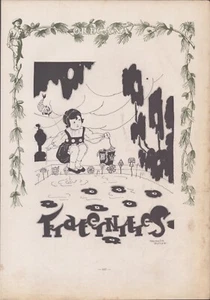 Vintage Art print - Original 1921 Graphic - “Fraternities"  - Yearbook Art - Imagen 1 de 1