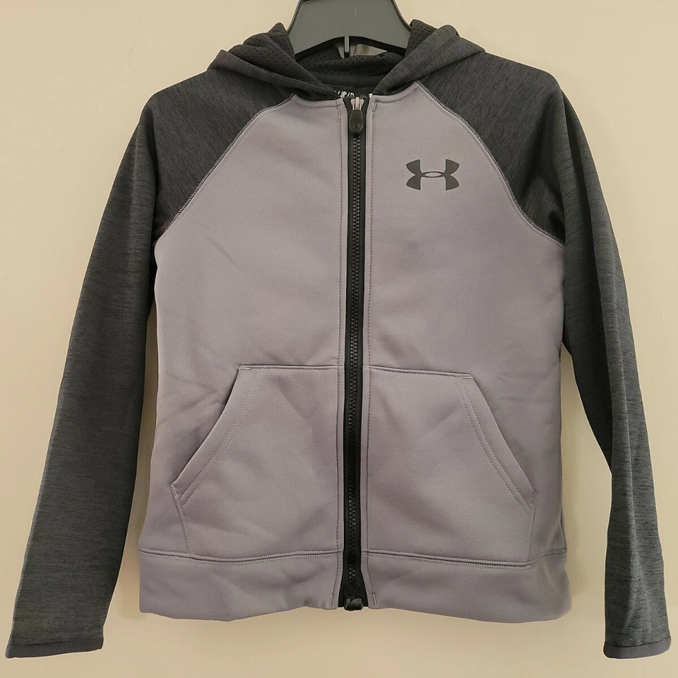 Under Armour Charcoal Storm Fleece Jacket Size YSM (NEW) - Image 1 of 4