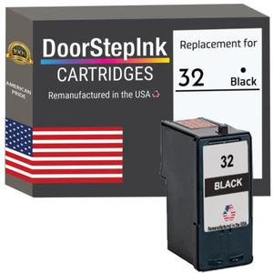 Cartucce di inchiostro compatibili DoorStepInk per Lexmark #32 Nero-USA - Foto 1 di 5