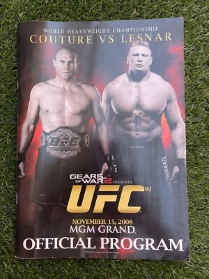 Official - Lesnar vs Couture UFC 91 Heavyweight Championship Program - Image 1 of 2