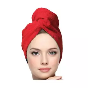 Hair Towel Wrap Quick Dry 100% Cotton Super Absorbent Turban Head Wrap for Wo... - Picture 1 of 8