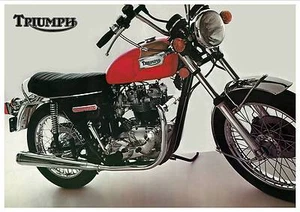 TRIUMPH Poster T140 T140V Bonneville Bonnie 1973 Suitable to Frame - Picture 1 of 1