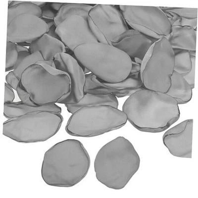  Pétalos de rosa de seda, 200 piezas pétalos de flores artificiales para boda tono plata Foto 1 de 4