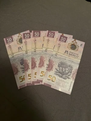 50 PESOS BILL MEXICO AXOLOTL - IBNS NOTE OF THE YEAR - CELEBRATE MISS UNIVERSE!! - Image 1 of 3