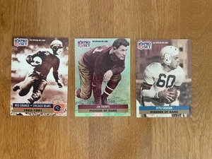 1991 NFL Pro Set Special Collectible LOT 3 Jim Thorpe /Otto Graham/Red Grange-NM - Picture 1 of 2
