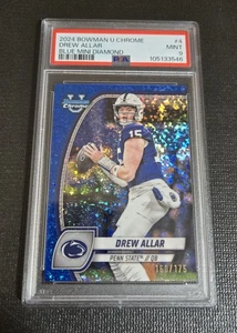Mini refractor de diamante Drew Allar 2024 Bowman U cromo azul/175 PSA 9 Penn St - Imagen 1 de 5