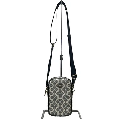 Autêntica Kate Spade Spade Flower North South Zip Von tiracolo KL192 bege creme PVC - Imagem 1 de 4