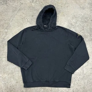 Stone Island Rare Vintage Black Hoodie Sweatshirt Size Adult XL X-Large Rare 90s - Picture 1 of 12