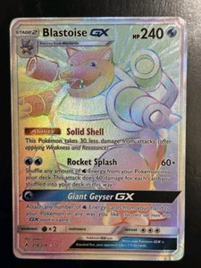 Pokemon Blastoise GX 218/214 Rainbow Holo - Played Condition - Bild 1 von 2