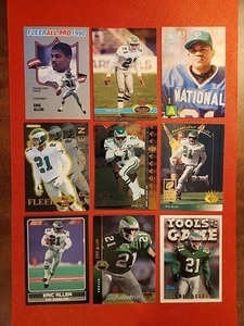 Eric Allen HOF NICE 9 CARD LOT w Inserts + Premium Philadelphia Eagles - Picture 1 of 3