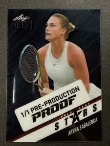 Aryna Sabalenka 1/1 2024 Leaf Collective Gold Stars Clear Blue Proof One of One - Picture 1 of 2