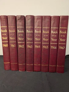 Britannica Book of the Year Set 1960–1967 8 Volumes Events of 1959-1966 - Picture 1 of 6