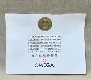 Folleto certificado OMEGA 1977 vintage Speedmaster 321 Constellation dorado OEM/ - Imagen 1 de 11