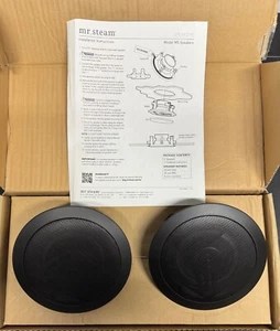Mr Steam Black Music Therapy Round Steam Shower Speakers (MSSPEAKERSRD) (Z25) - Picture 1 of 3