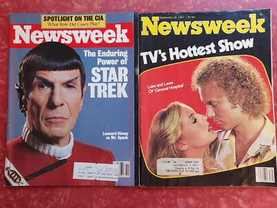Vintage Newsweek Magazine 1981, 86 - STAR TREK or General Hospital Luke & Laura - Image 1 of 2