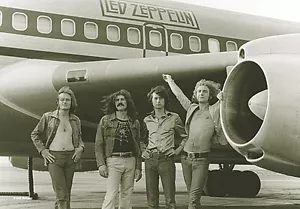 Led Zeppelin Aeroplane large fabric poster / flag 1100mm x 750mm - Imagen 1 de 1