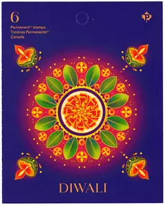 2023 Canada SC# BK Diwali - Festival by Buddhists, Jains Sikhs-booklet of 6-M-NH - Picture 1 of 3