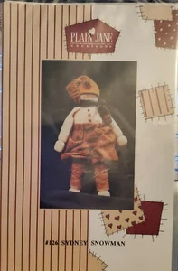 Plain Jane Creations pattern #126 Sydney Snowman 11" Doll uncut - Picture 1 of 2
