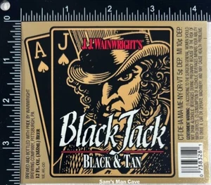 Etiqueta Black Jack de J.J. Wainwright negra y tostada - Pennsylvania - Imagen 1 de 1