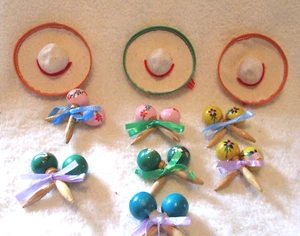 Suministros de artesanía y fiesta ~ Mini sombreros sombrero ~ Mini maracas - Imagen 1 de 10