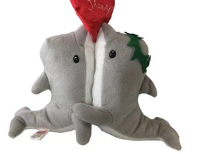 Vintage 1995 Valentine Kissing Dolphin Plush Sugar Loaf Stuffed Animal 10" Tall - Picture 1 of 11
