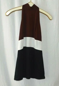 LAUNDRY by Shelli Segal Women's Multi-Color Block Sleeveless Top Tunic Size 6 EU - Picture 1 of 2