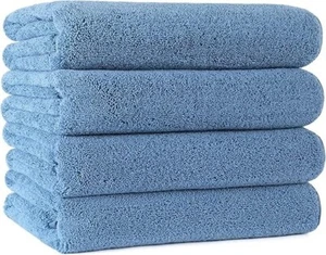 Quick Dry Lint Free Microfibre Bath Towel, 76 x 145 cm, Pack of 4 (Blue) - Picture 1 of 6