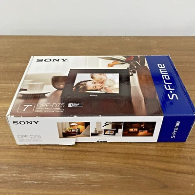 SONY DPF-D75 7 Inch S-Frame Digital Picture Photo Frame Black 16:10 OPEN BOX - Image 1 of 4