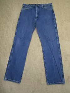 Wrangler Jeans Men 38x36 Blue Cowboy Cut George Strait Pants Western Light Wash - Picture 1 of 10