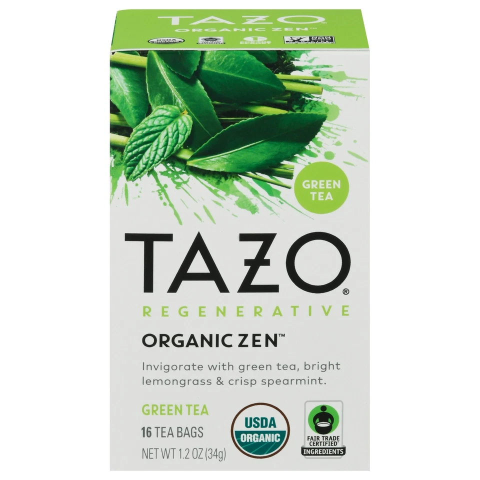 Tazo 00309 1.2 oz Tea Bags - Organic Zen (96/CT)