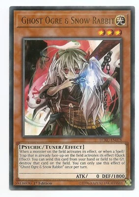 Ghost Ogre & Snow Rabbit LCKC-EN078 Ultra Rare Yu-Gi-Oh Card 1st Edition New - Image 1 of 3