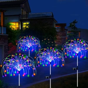 Solar LED Lights Firework Fairy Lights Outdoor Garden Yard Lawn Patio Landscape - Picture 1 of 24