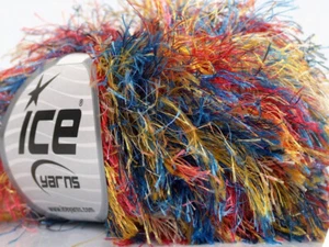 8-Skein Lot Long Eyelash Colorful Yarn 8x50g/30m Red Blue Orange Yellow - Picture 1 of 4