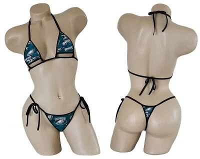 DESIGNS BY JDR Philadelphia Eagles MICRO Bikini - ONE SIZE - Please Read Desc! - Made to Order